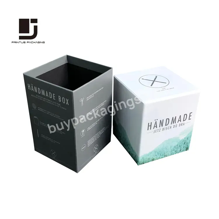 Luxury Two Pieces Candle Paper Gift Box With Custom Printing
