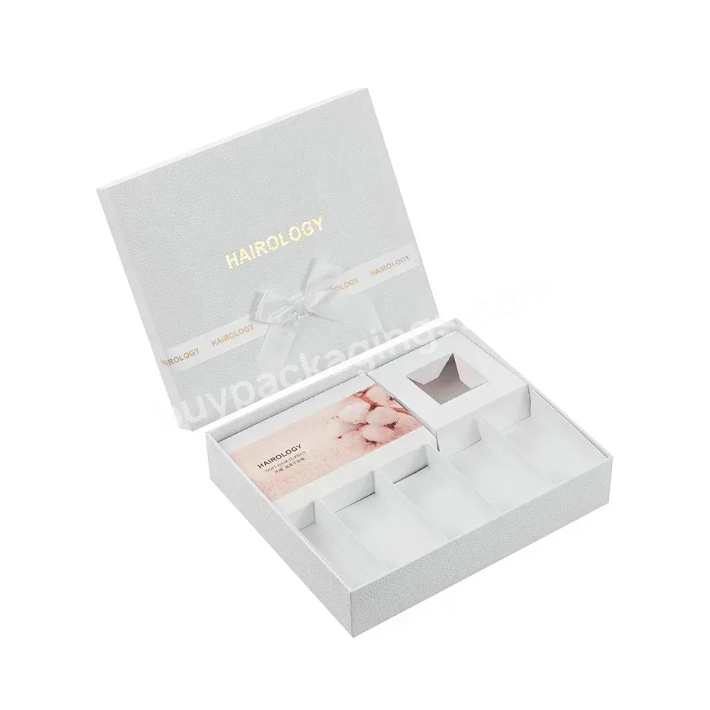 Luxury White Ribbon Customized Logo Rigid Cardboard Make Up Gift Sets Packaging Cosmetics Paper Box For Skin Care Bottle - Buy Cosmetics Paper Box,Cosmetic Paper Box Packaging,Box For Cosmetic Bottle.
