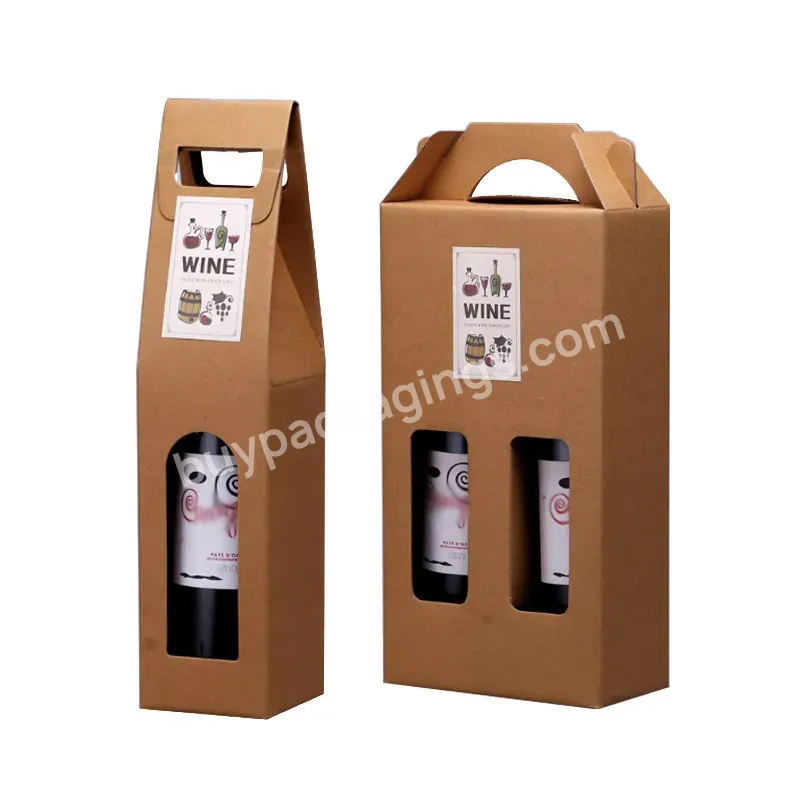 Luxury Wholesale Recycled Corrugated Cardboard Carton Shipping Box Custom Logo Wine Gift Paper Box With Handles