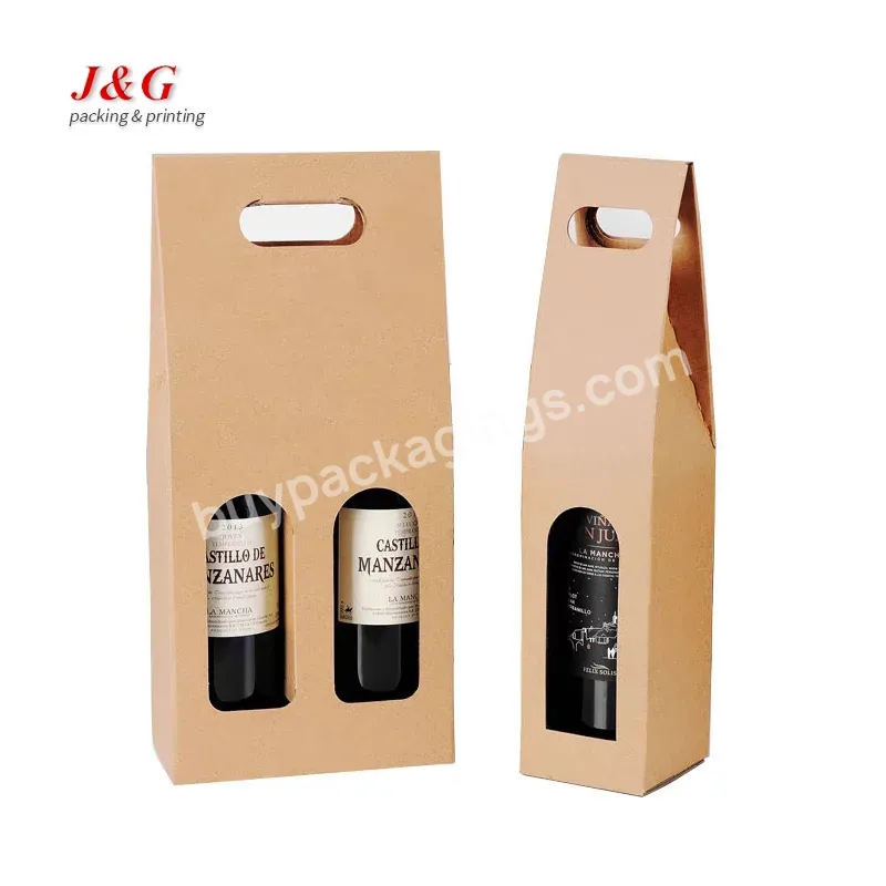 Luxury Wholesale Recycled Corrugated Cardboard Carton Shipping Box Custom Logo Wine Gift Paper Box With Handles