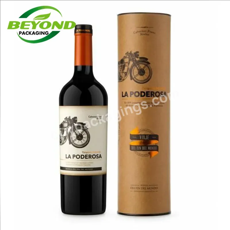 Luxury Wine Paper Box Manufacture Engraved Double Red Boxed Wine Tube Package Packing Round Box For Wine - Buy Wine Paper Tube Packaging,Wine Paper Tube,Paper Round Tube Wine.