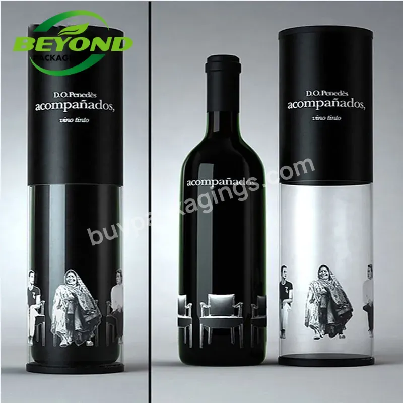 Luxury Wine Paper Box Manufacture Engraved Double Red Boxed Wine Tube Package Packing Round Box For Wine - Buy Wine Paper Tube Packaging,Wine Paper Tube,Paper Round Tube Wine.