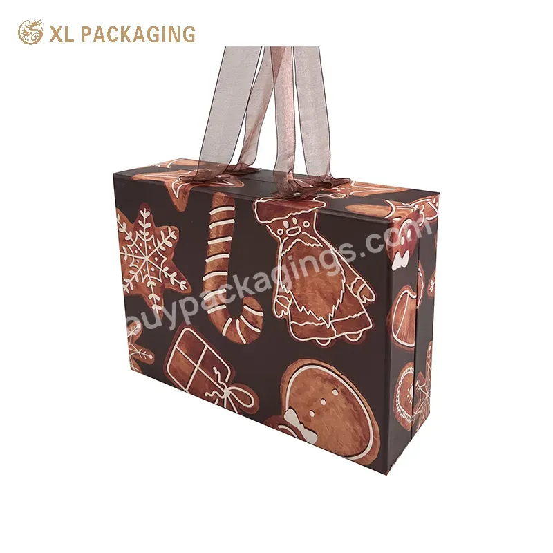 Magnet Ribbon Bag And Box Gift Skin Care Perfume Magnet Cosmetic Packaging Box With Logo