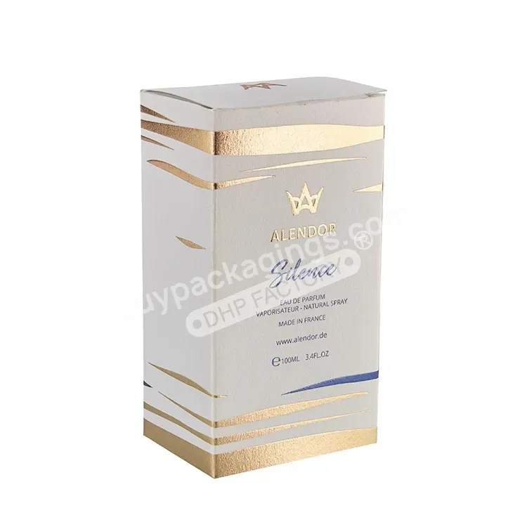 Manufacturer Customized Design Paper Gold Foiling Stamping Perfume Spray Bottle Box