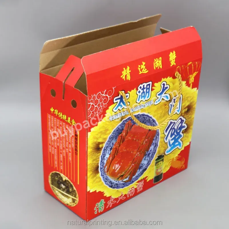 Manufacturer Wholesale Custom Logo Large Size Color Box Gift Box Hairy Crab Corrugated Luxury Packaging Box