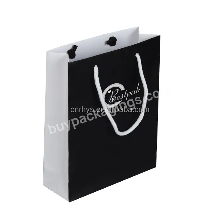 Manufacturer Wholesale Recyclable Without Plastic Logo Custom Art Paper Bag Design,Oem Art Paper Bag