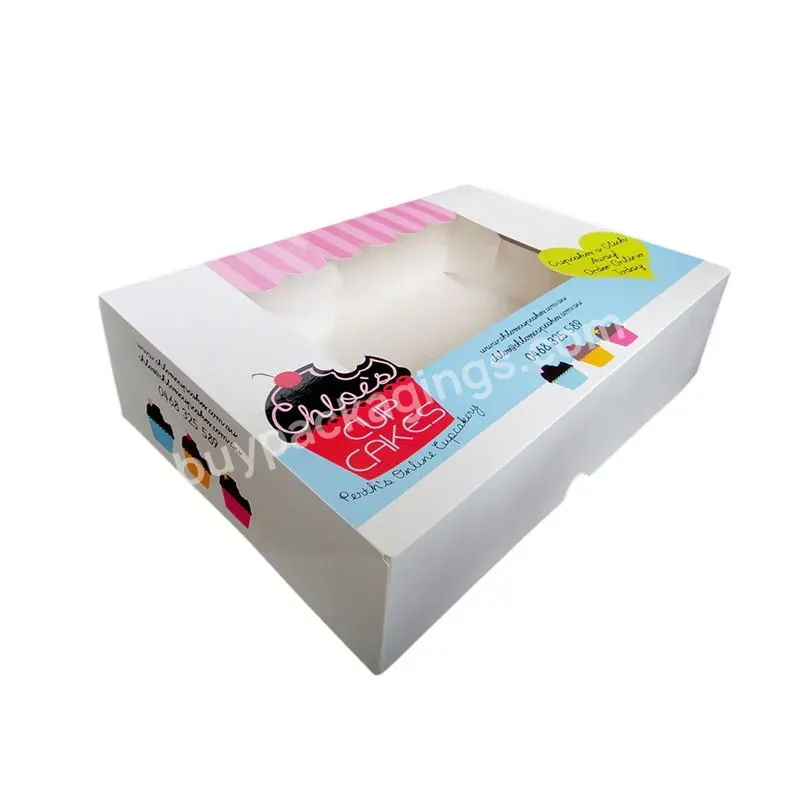 Manufacturers Wholesale Cheap Price Cake Dessert Cookie Biscuit Macaron Gift Paper Box Package With Window