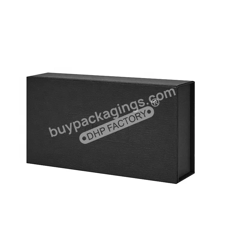 Matt Black Rigid Paper Cardboard Custom Luxury Double Door Magnetic Mobile Phone Case Packaging Gift Box