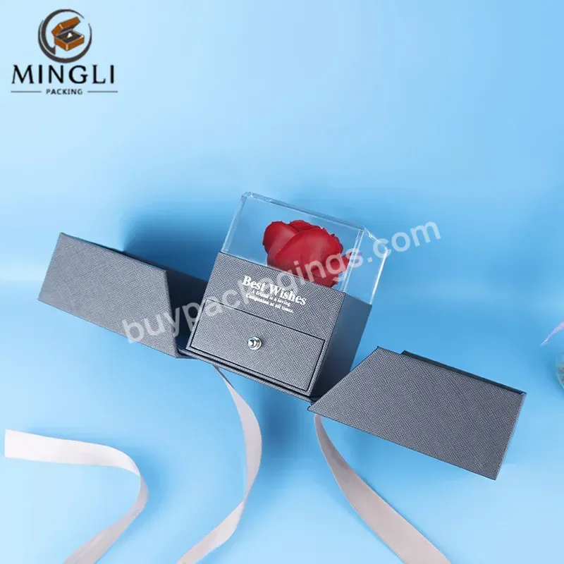 Mingli Manufacturer Eternal Flower Design Ring Box Wedding Anniversary Jewelry Box Packaging - Buy Romantic Jewelry Box,Jewelry Gift Boxes,Luxury Jewelry Box.