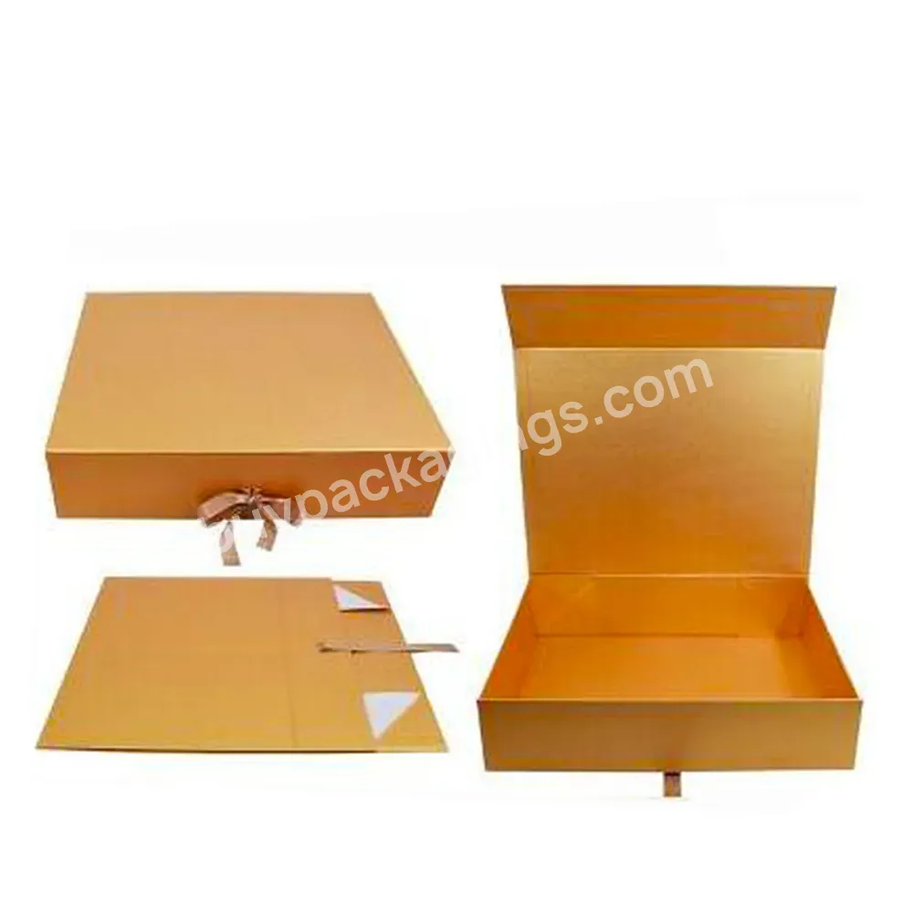 Mixed Wholesale Neutral Strong Foldable Luxury Cosmetic Gift Box,Golden Paper Folding Box Empty Gift Box