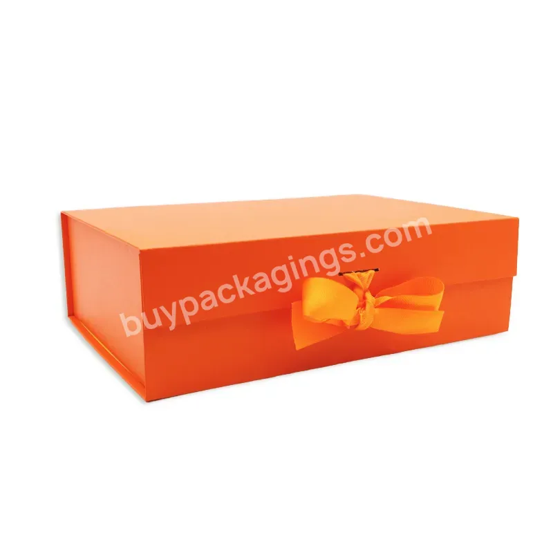 Modern Novel Design Cardboard Gift Packaging Magnetic Collapsible Custom Folding Box