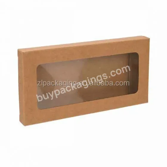 Natural Kraft Paper Bar Soap Paint Toilet Make Up Cleaning Tresluces Brushes Folding Packaging Gift Box With Clear Pvc Window