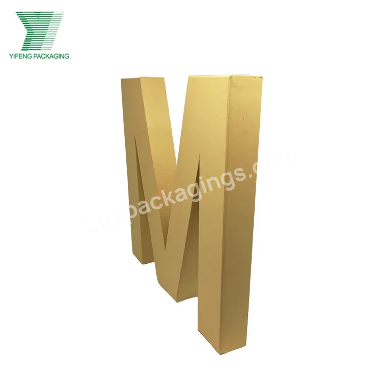 New Arrival Alphabetical Letter Dry Natural Flower Packaging Boxes Letter Number Gift Boxes For Flower Package