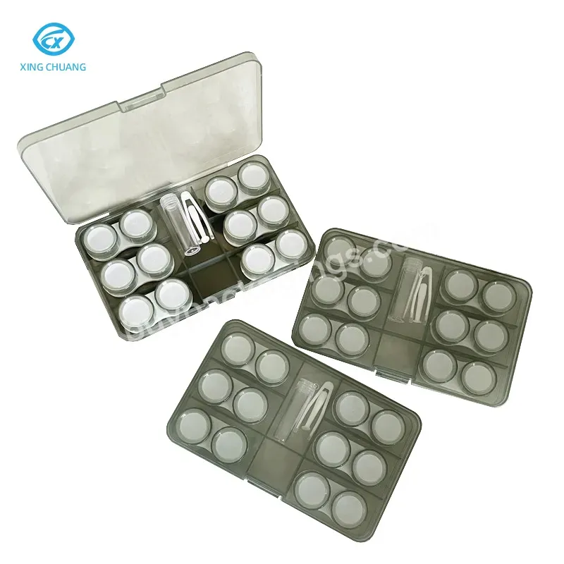 New Arrival Solid Color Clear Contact Lens Case Holds 6 Pairs Of Contact Lenses High Quality Box Customized Logo - Buy New Arrival Solid Color Clear Contact Lens Case,Holds 6 Pairs Of Contact Lenses,New Arrival Solid Color Clear Contact Lens Case Hol