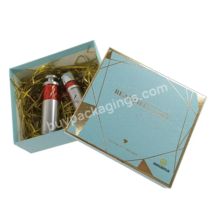 New Arrivals Wholesale Custom Logo Gold Foil Stamping Beauty Packaging Cosmetic Gift Boxes With Removable Lid