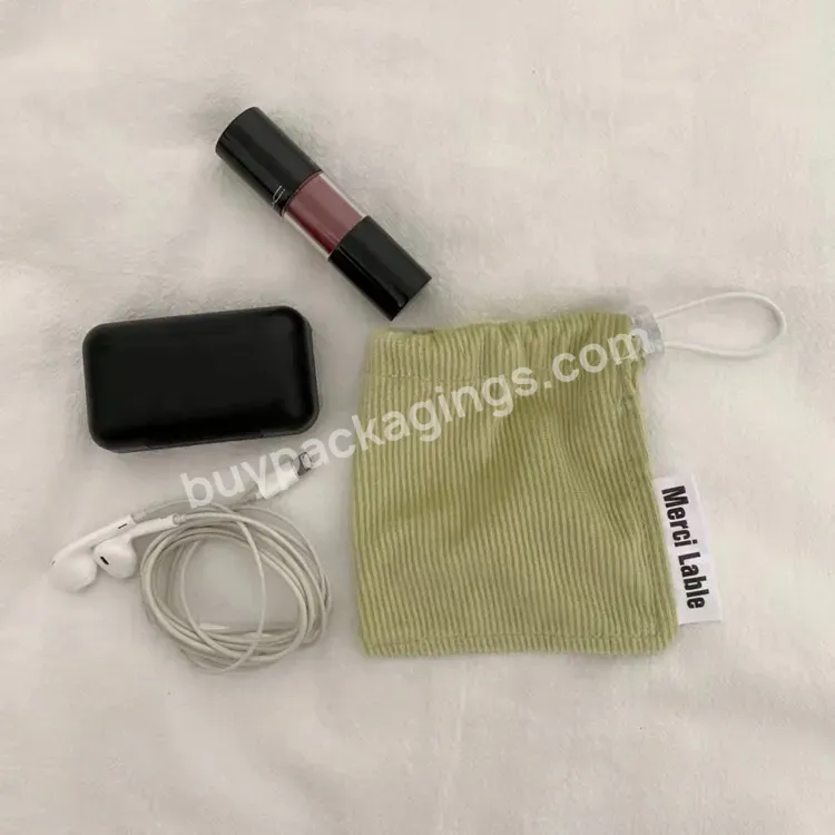 New Corduroy Mini Zero Wallet Earphones,Lipstick Hangers,Small Bag,Portable Coin Storage Bag