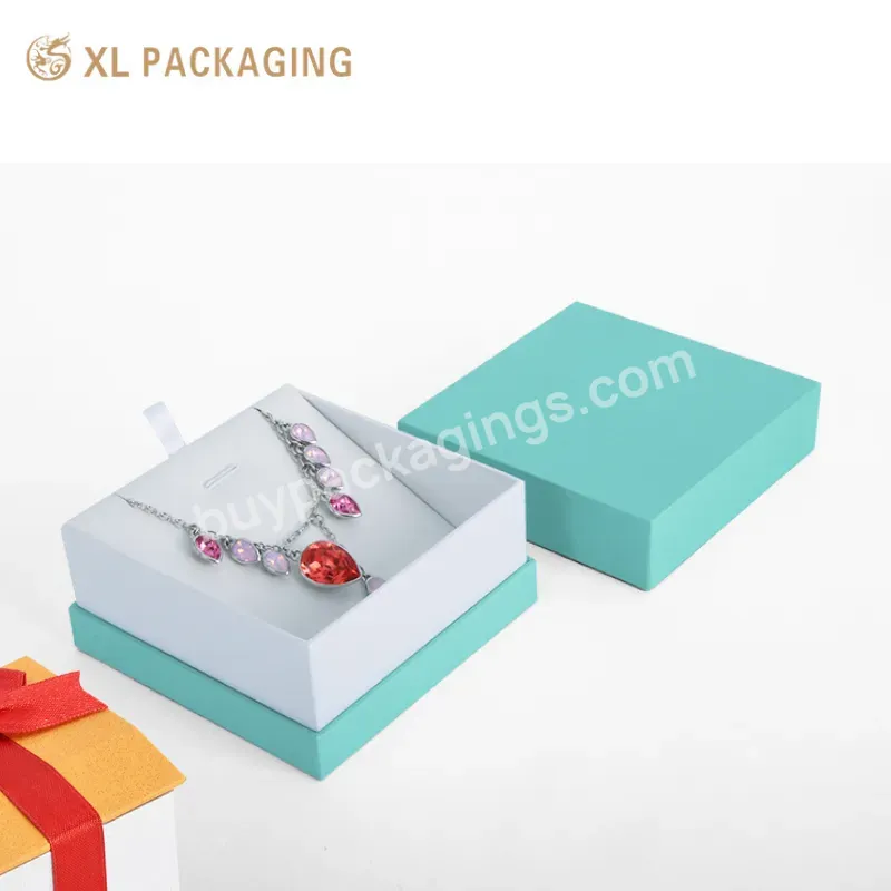 New Design Fashion Bracelet Necklace Ring Luxury Jewelry Lid And Base Packaging Box With Women