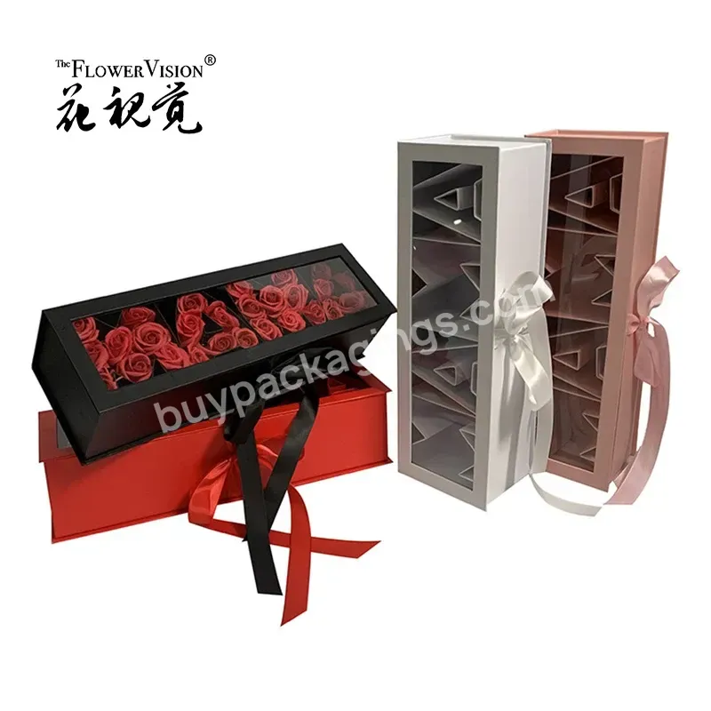 New Design Mom Box Luxury Rectangle Mama Flower Boxes With Transparent Window For Mother's Day