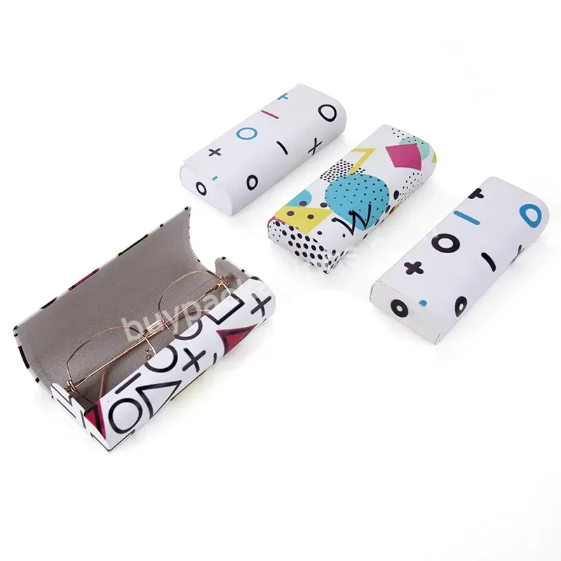 New Fashion Custom Logo Folding Leather Sunglasses Eye Sun Glasses Case Sunglasses Case