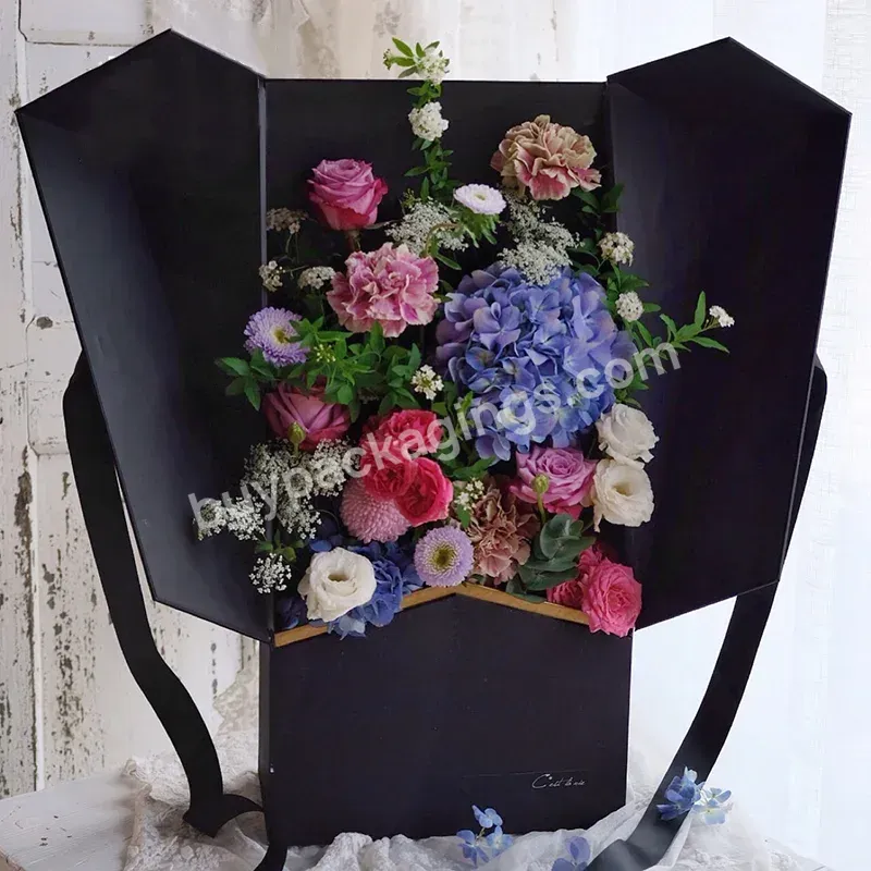 New Fasion Design Luxury Satin Rose Flower Gift Boxes 26cm*14cm*40.5cm Surprise Boxes Long Stemmed Roses Box