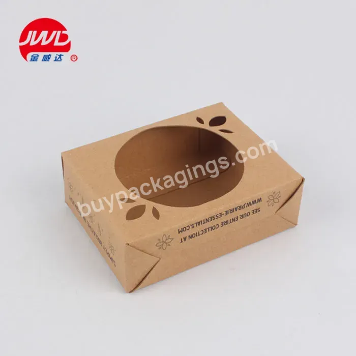 New Product Custom Brown Kraft Paper Soap Box With Circle Window