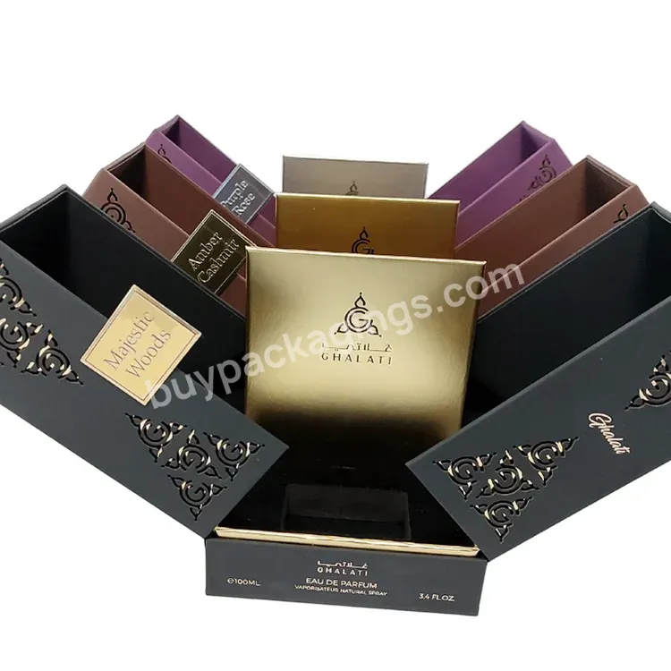 New Style Advanced Double-open Packaging Cardboard Bespoke Custom Magnetic Perfume Boxes Design Paper Packaging Box
