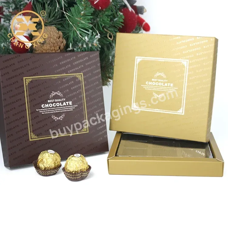 New Style Wholesale Eco Friendly Candy Packaging Wedding Favors Box With Plastic Tray Small Chocolate Gift Box