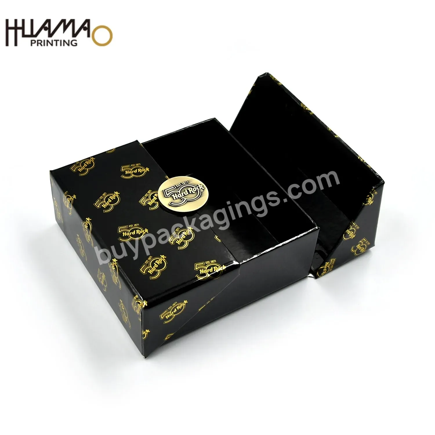 Novel Design Golden Supplier Black Mailer Box Bolsas De Papel Sticker Pink Cupcake Boxes Hologram Sticker Custom Caja De Regalo