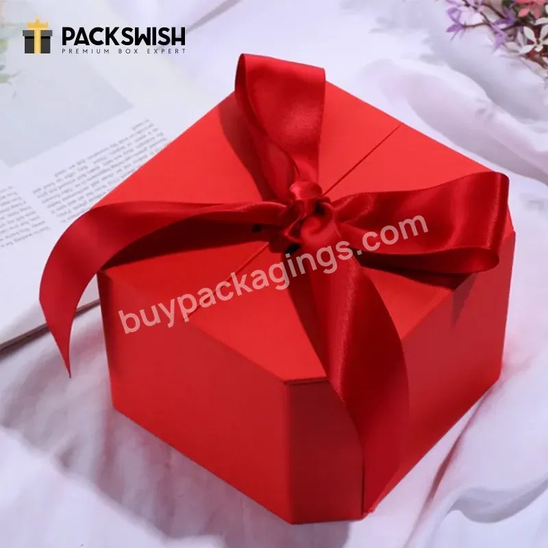 Octagonal Shape Double Side Open Ribbon Closure Cosmetic Packaging Gift Paper Box For Make Up Wedding Flavors Sweets Gift - Buy Valentine Day Hexagon Octagonal Red Pink Magnetic Heart Shaped Gift Box In Stock With Ribbon,Octagonal Shape Ins Doll/lips