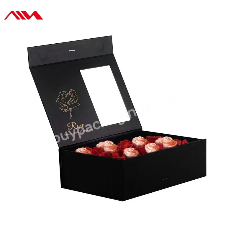 Oem Accept Factory Custom Square Round Wholesale Flower Gift Packaging Box Different Colors Square Round Floral Boxes