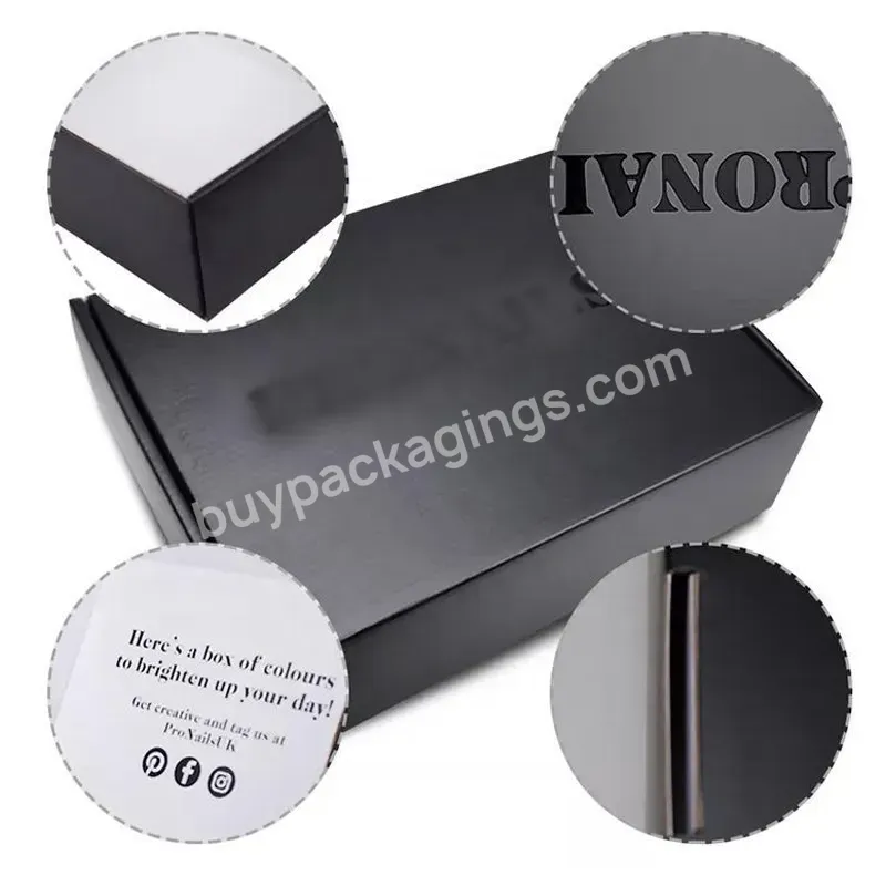 Oem China Matt Lamination Black Mailer Box Shoes Gift Custom Corrugated Paper Packaging Boxes