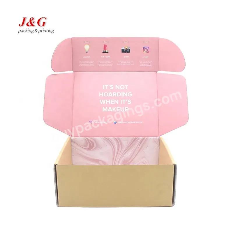 Oem China Pink Mailer Box Custom Printed Color Corrugated Mailer Box For Gift Packaging