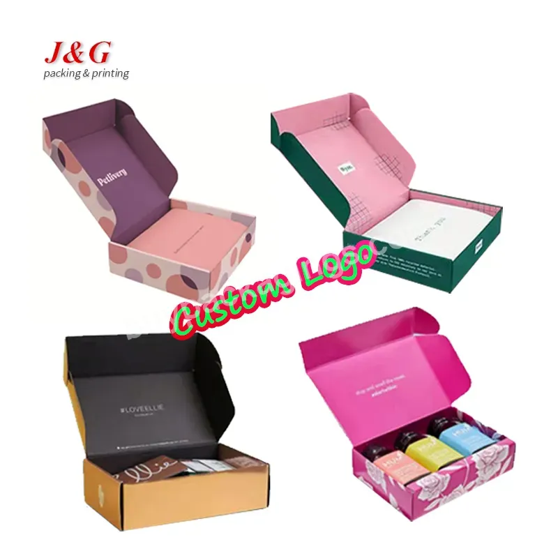 Oem Colored Custom Logo Printed Corrugated Mail Apparel Mailer Box Cardboard Shipping Packaging Boxes