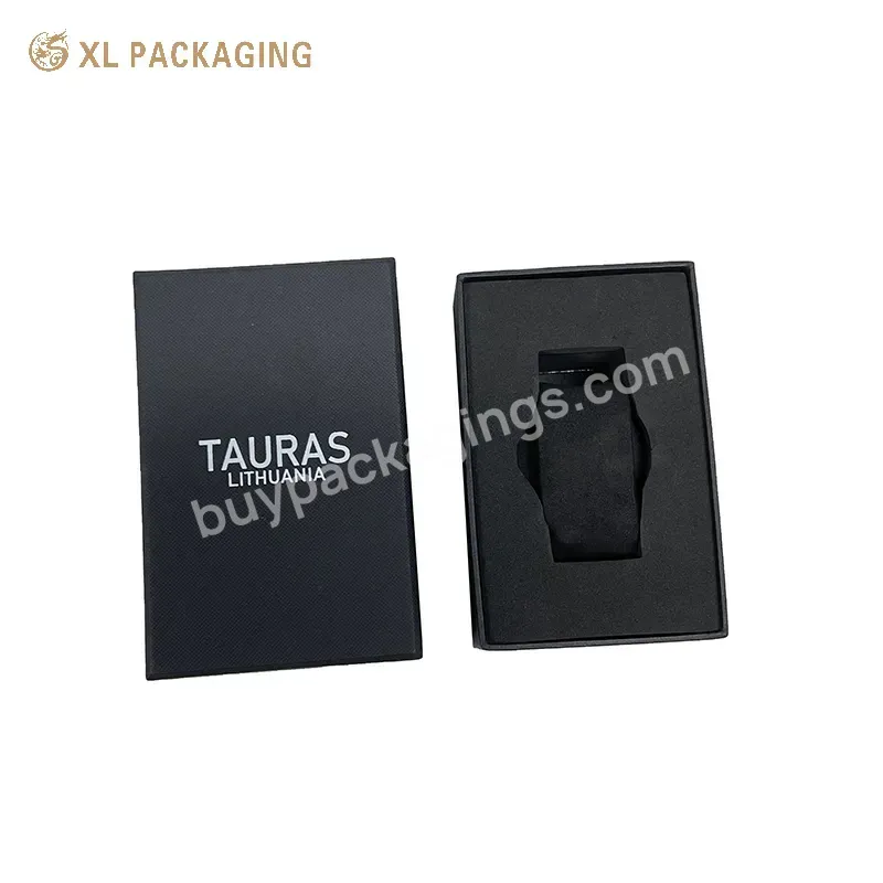 Oem Custom Luxury Black Texture Paper Watch Gift Box Rigid Boxes With Instruction Manual - Buy Watch Boxes Cases,Boxes For Watches,Watch Organizer Box.