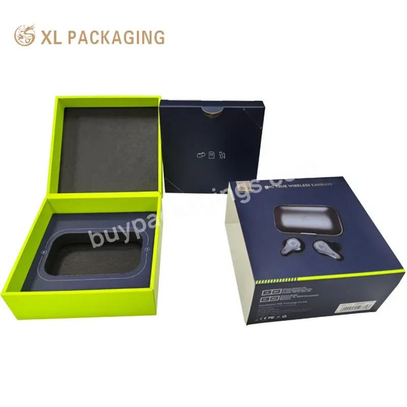 Oem Custom Luxury Fluorescent Green Printing Paper Watch Gift Box Rigid Boxes For Electronic Products Ear Phone Box