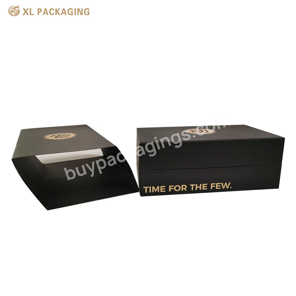 Oem Custom Luxury Gold Foil Logo Kraft Paper Watch Gift Box Rigid Boxes For Electronic Products Ear Phone
