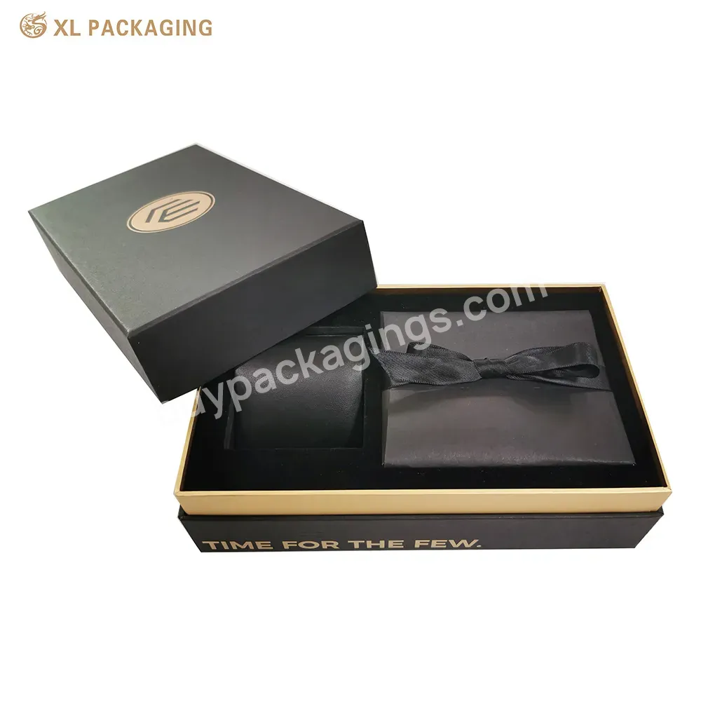 Oem Custom Luxury Gold Foil Logo Kraft Paper Watch Gift Box Rigid Boxes For Electronic Products Ear Phone