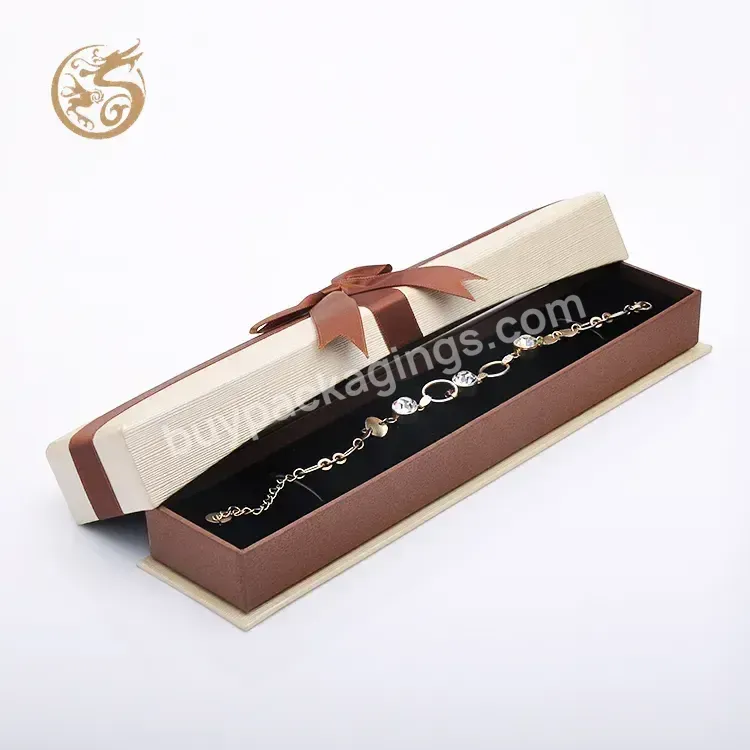 Oem Customize Luxury Ribbon Bow Decoration Texture Paper Lid Base Ring Bracelet Jewelry Paper Gift Box With Velvet Insert - Buy Paper Jewelry Box,Custom Jewelry Box,Luxury Jewelry Box.