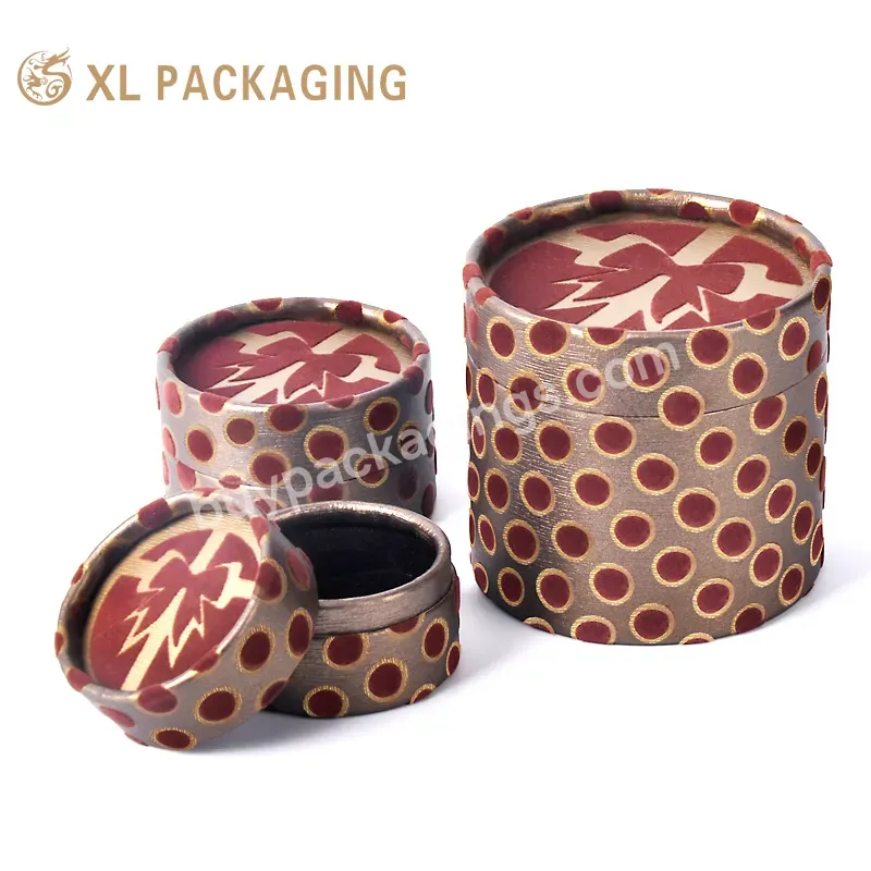 Oem Customize Luxury Round Box Packaging Gold Paper Made Jewelry Gift Box For Ring Bracelet Packing Box