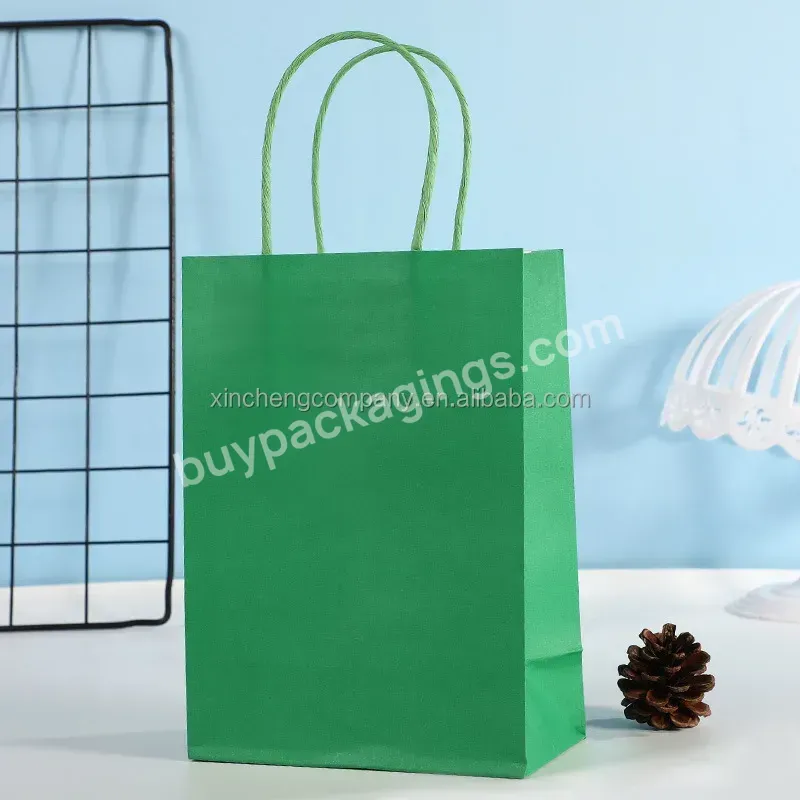 Oem Fancy Kraft Paper Bag Gift Paper Packaging Bag With Flat Handle And Twisted Handle For Business Shopping Bag