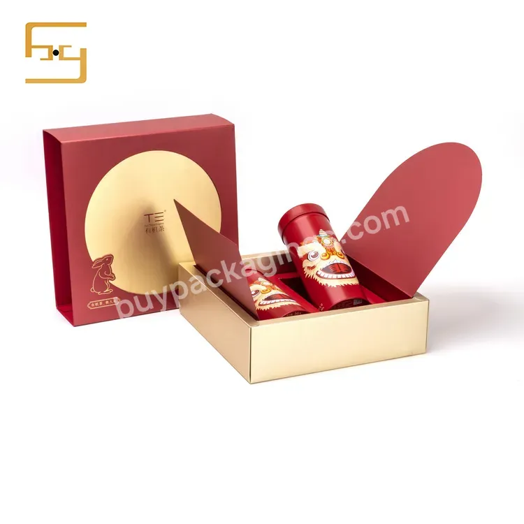 Oem Luxury Printed Color Cardboard Magnetic Gift Tea Packaging Boxes Eco-friendly Recyclable Folding Display Tea Box