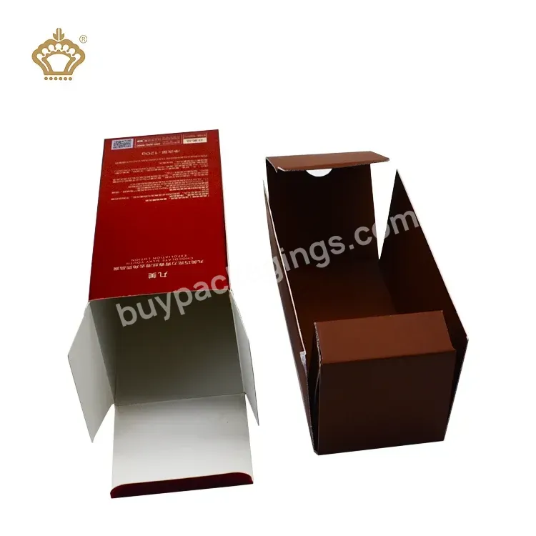 Oem Unique Sustainable Skincare Packaging Tuck Box Red Paper Cosmetic Packaging Set Wholesale Paper Box For Skin Care