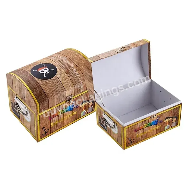 Oem/odm Custom Treasure Toys Packaging Luxury Keepsake Treasure Cardboard Chest Gift Boxes Pirate Decorative Treasure Gift Box