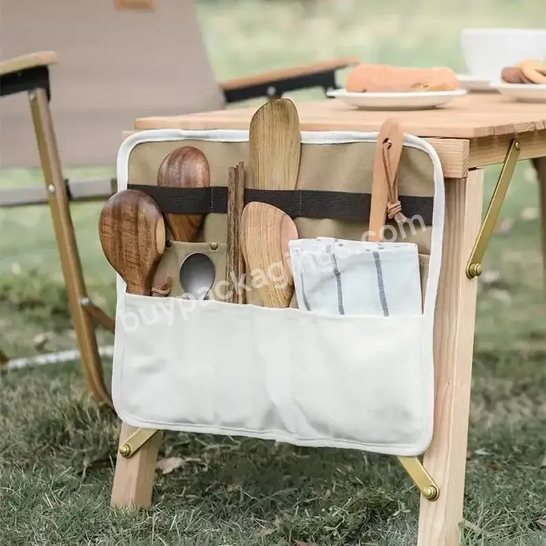 Outdoor Picnic Cutlery Tableware Storage Bag Portable Canvas Camping Utensil Roll Flatware Bags Organizer Camping Tableware Bag - Buy Portable Canvas Camping Utensil Roll Flatware Bags Organizer For Backpacking Bbq Camping Hiking Travel,Outdoor Picni