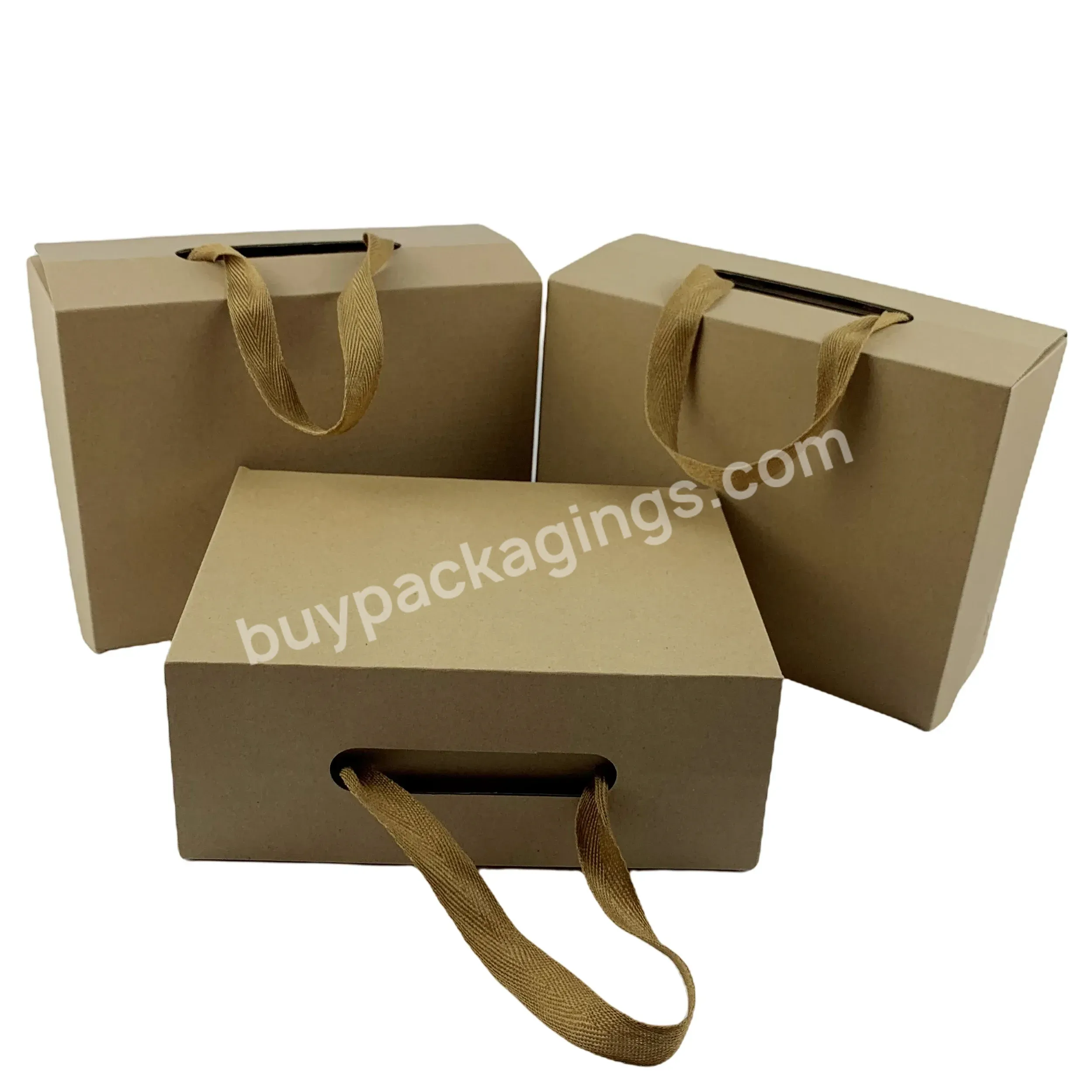 Packaging Mailer Custom Children Baby Gift Handle Corrugated Cardboard Kraft Paper Shoe Box