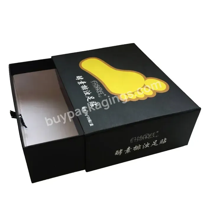 Paperboard Drawer Box With Velvet Eva Tray For High Class Perfume Packaging Pedicure Tablets Drawer Paper Box