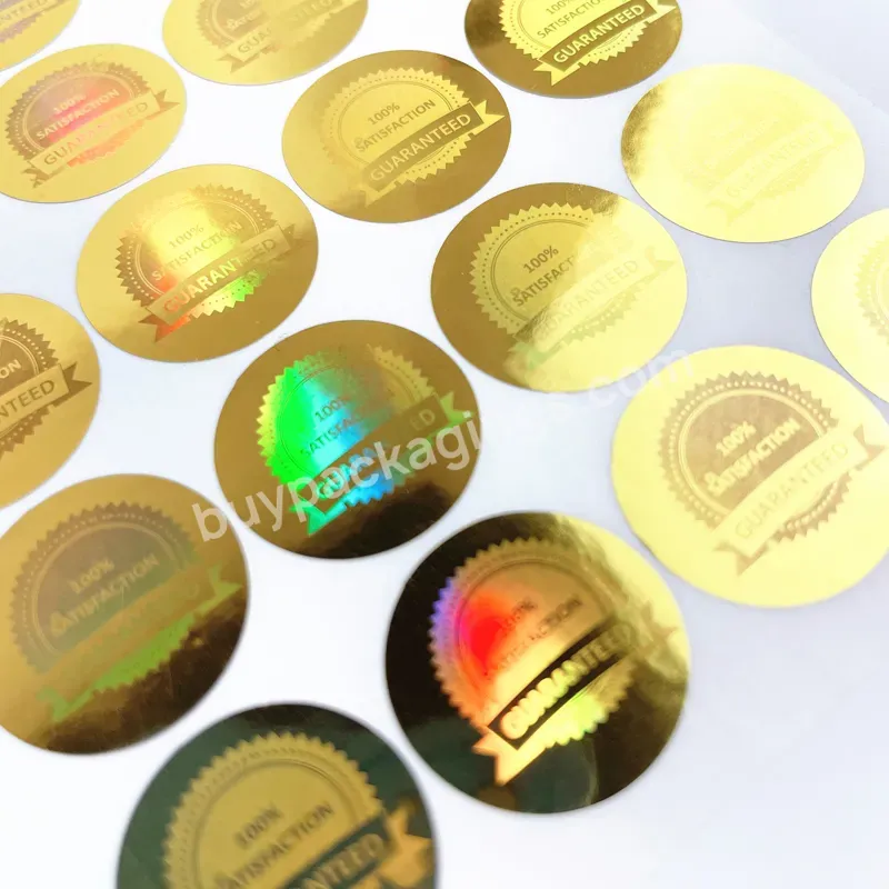 Permanent Use Printing Custom Logo Holographic Display 3d Hologram Sticker Void Removed