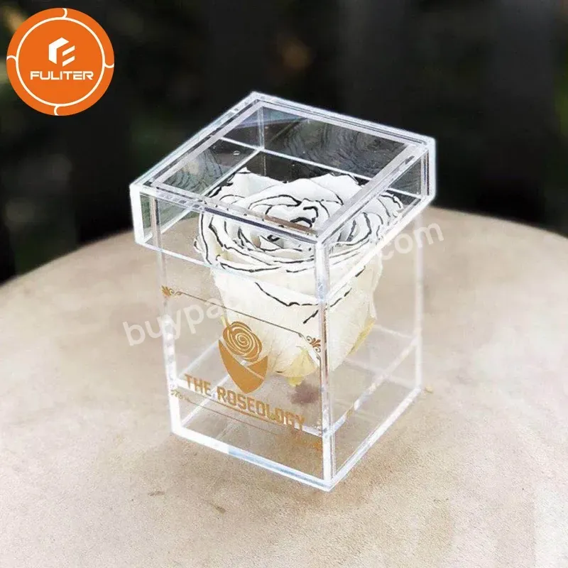 Personalized Clear Acrylic Plexiglass Wedding Favor Candy Cube Gift Box For Christmas Day