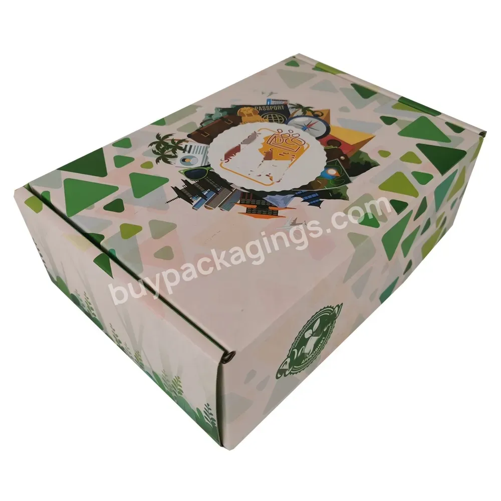 Personalized Green Recycled Shipping Boxes Custom Logo Skincare Makeup Mailer Box