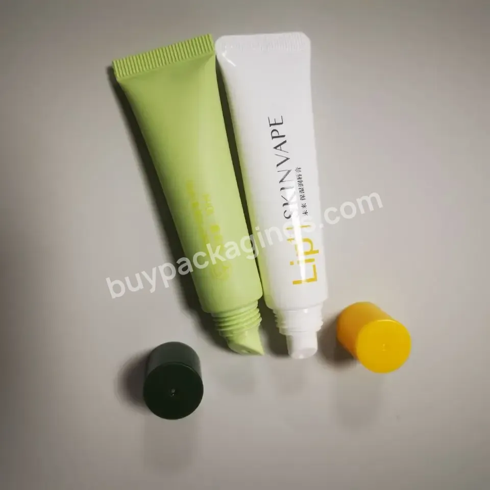 Plastic Squeeze Tube Cosmetic Packing 10ml Green Lip Balm Sticker